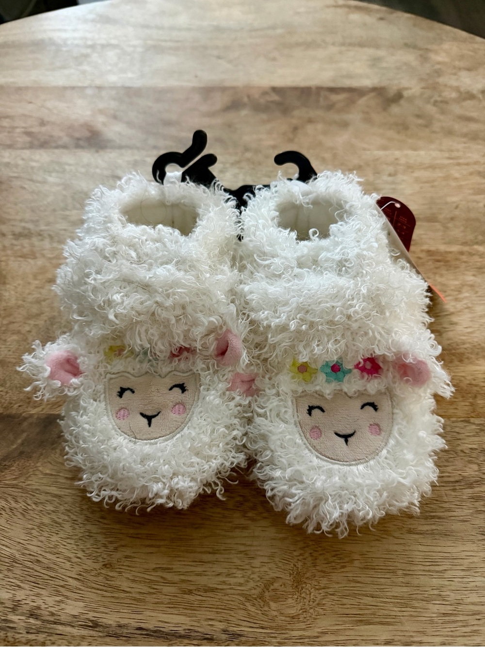 NEW 6 Infant Girls Fuzzy Llama Bootie Slippers